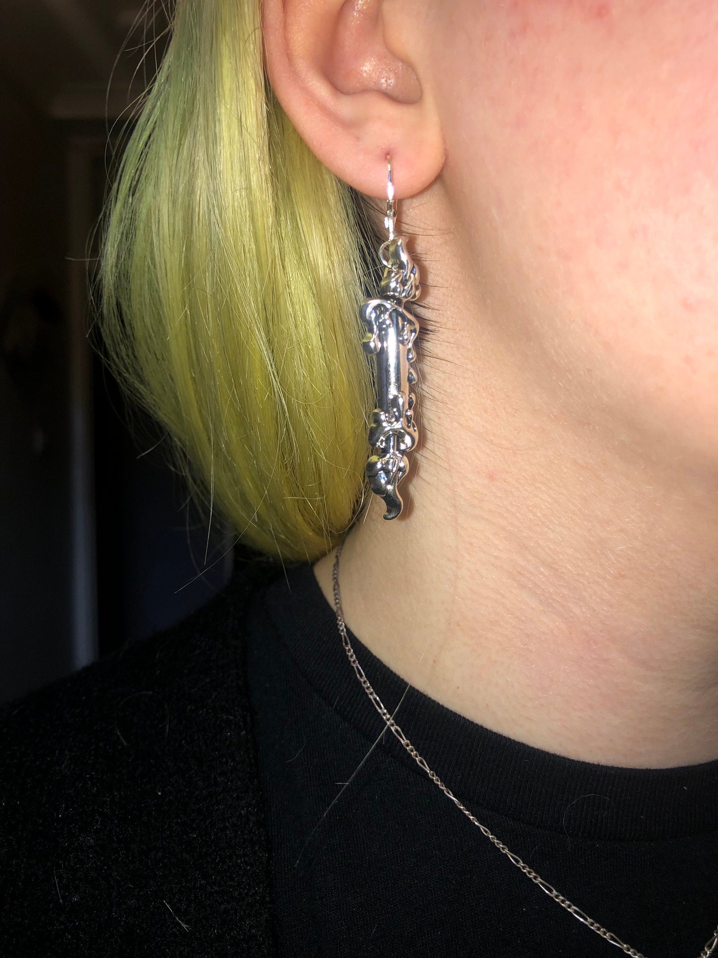 Burning Candle Charm Hoop Earrings | In Ear and Clip Ons Available | Victorian, Goth, Unique, Alternative, Cottagecore, Unusual Jewellery