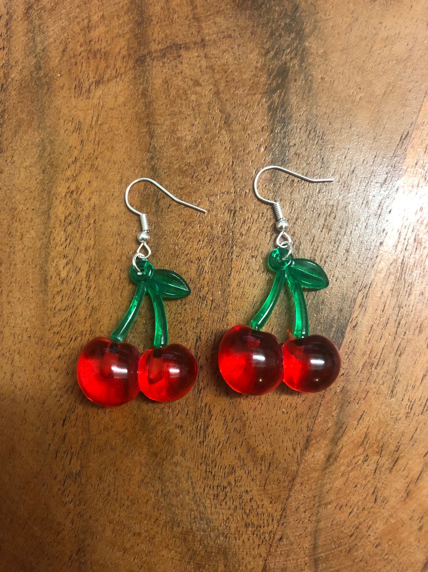 Cherry Resin Charm Hoop Earrings | In Ear and Clip Ons Available | y2k, Unique, Funky, Food, Fruit, Summer, Statement Jewellery