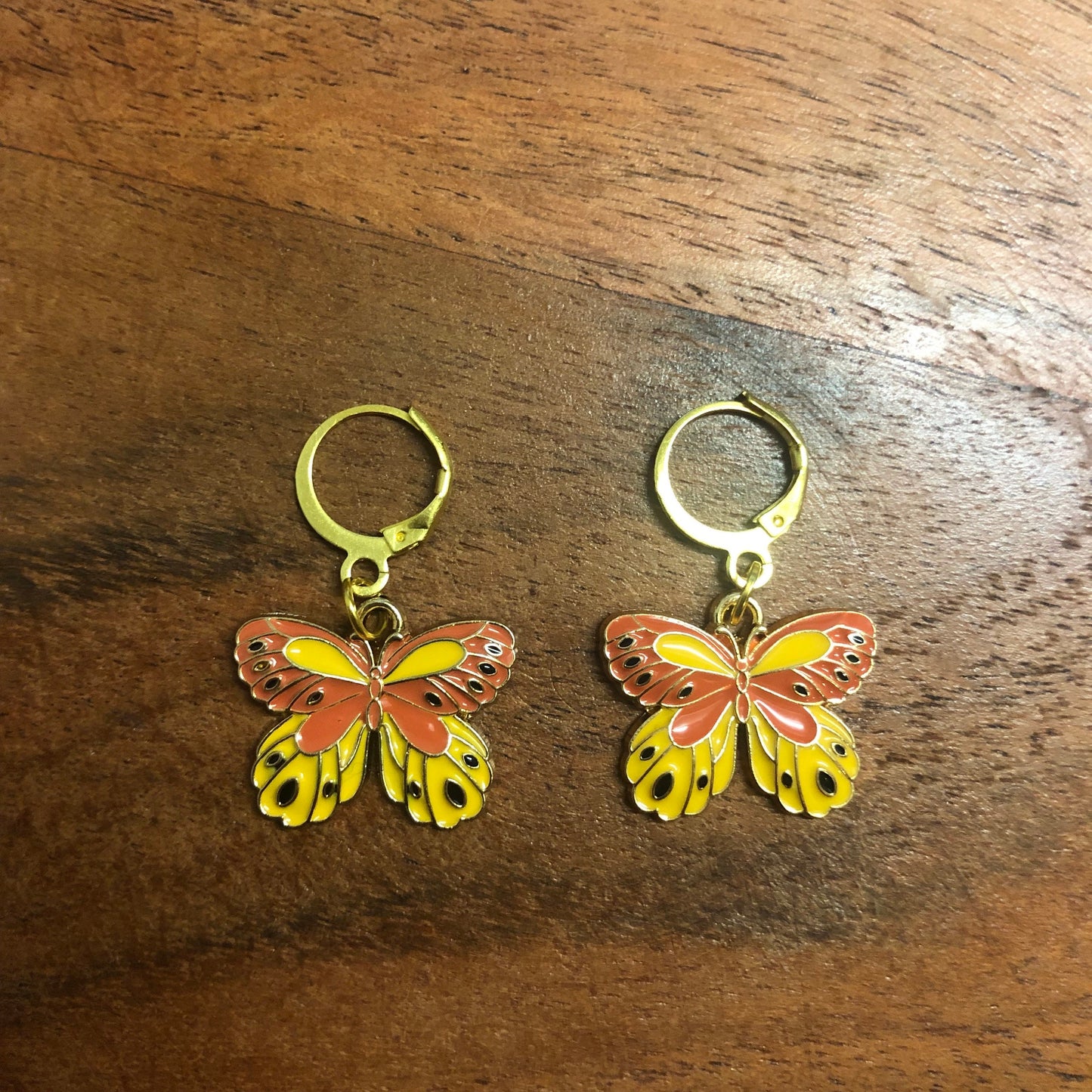 Enamel Butterfly Patterned Earrings | In Ear and Clip Ons Available | y2k, Cute, For Her, Mothers Day, Nature, Flower, Artistic Jewellery