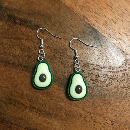 Avocado Earrings | In Ear and Clip Ons Available | Foodie, Hipster, Unusual, Food, Novelty, Meme, Funny, Gen Z, Veggies Jewellery